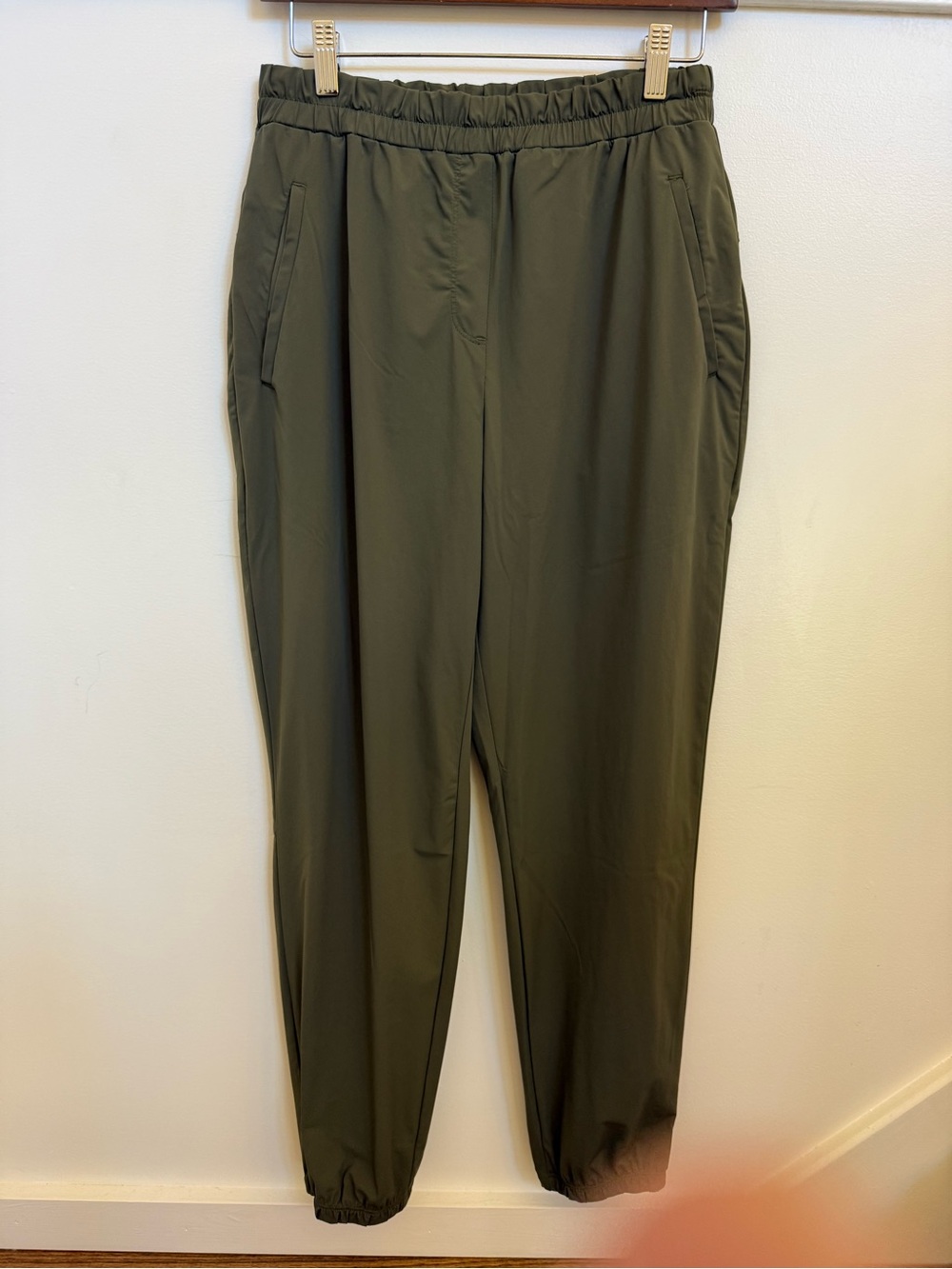 Express Stretch Jogger Pants | Women's S | Olive Green | Elastic Waist & Ankles